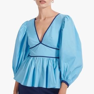 STAUD Luna Top Angel Falls Midnight NWT